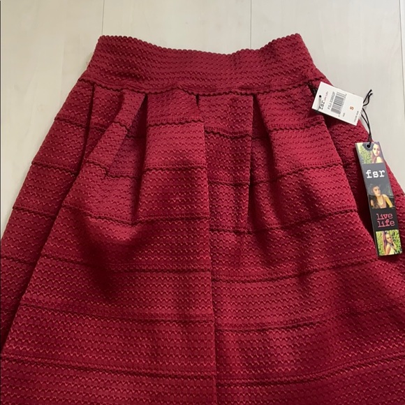 Burgundy Circle Skirt - Picture 4 of 6